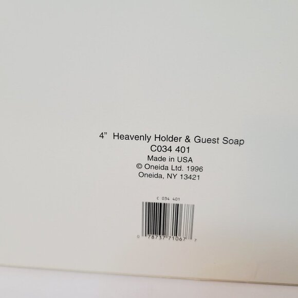 Vtg USA Made Oneida Crystal Star Shaped Soap Holder with Guest Soap Gift Set - Picture 5 of 5